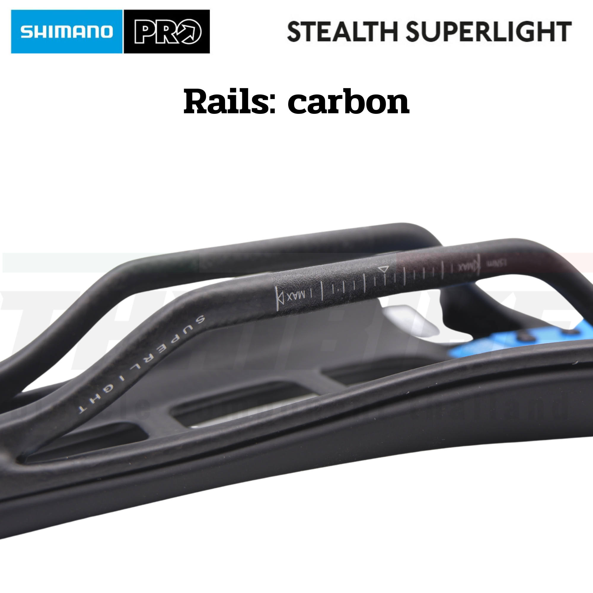 อานจักรยาน SHIMANO PRO STEALTH SUPERLIGHT สีดำ รางคาร์บอน