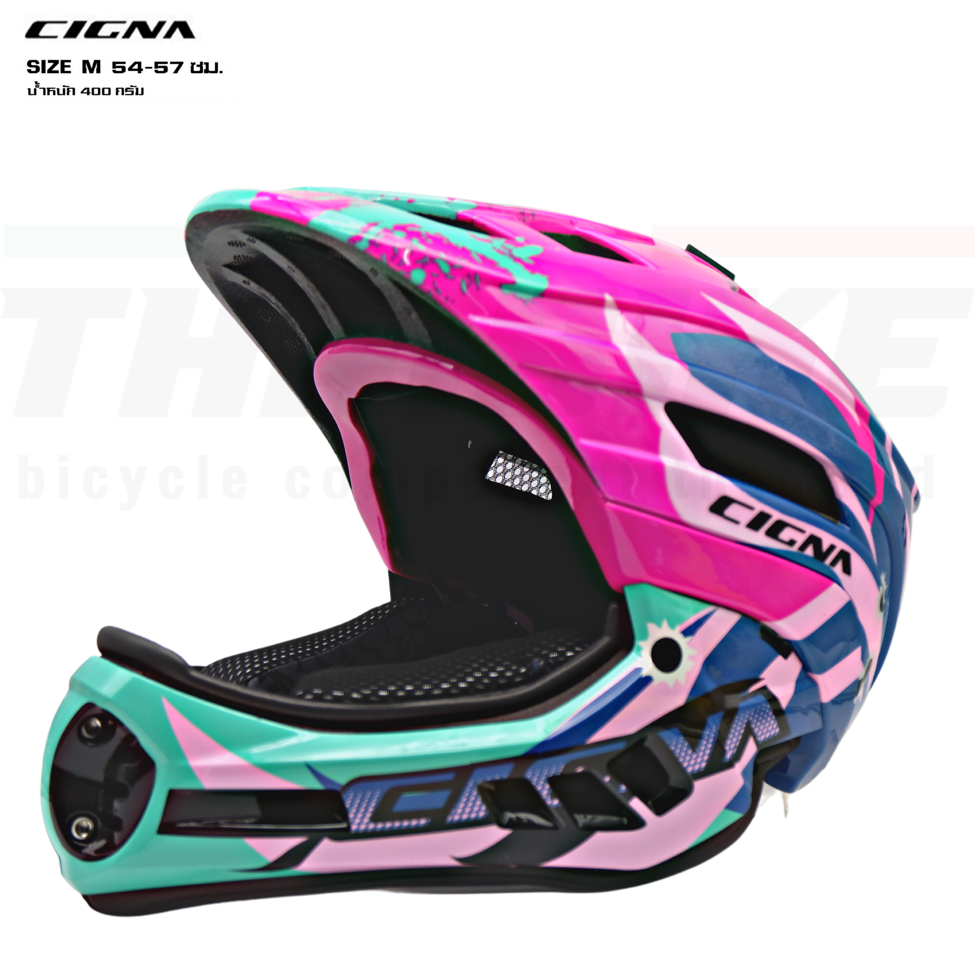 NEW MODEL หมวกเด็กแบบเต็มใบ CIGNA หมวกจักรยาน หมวกรถขาไถ หมวกเด็ก พร้อมขายึด GOPRO
