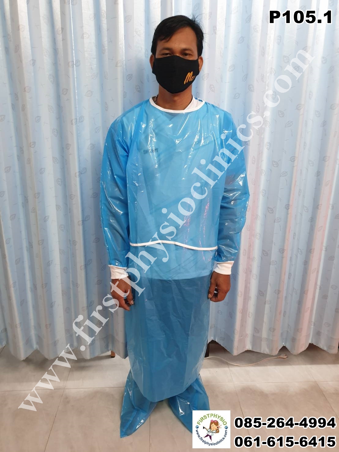 FIRSTPHYSIO ชุดคลุมผ่าตัด ชุดคลุมผ่าตัดสำหรับใช้ครั้งเดียว ชุดป้องกันโควิด 19 DISPOSABLE ISOLATION GOWN