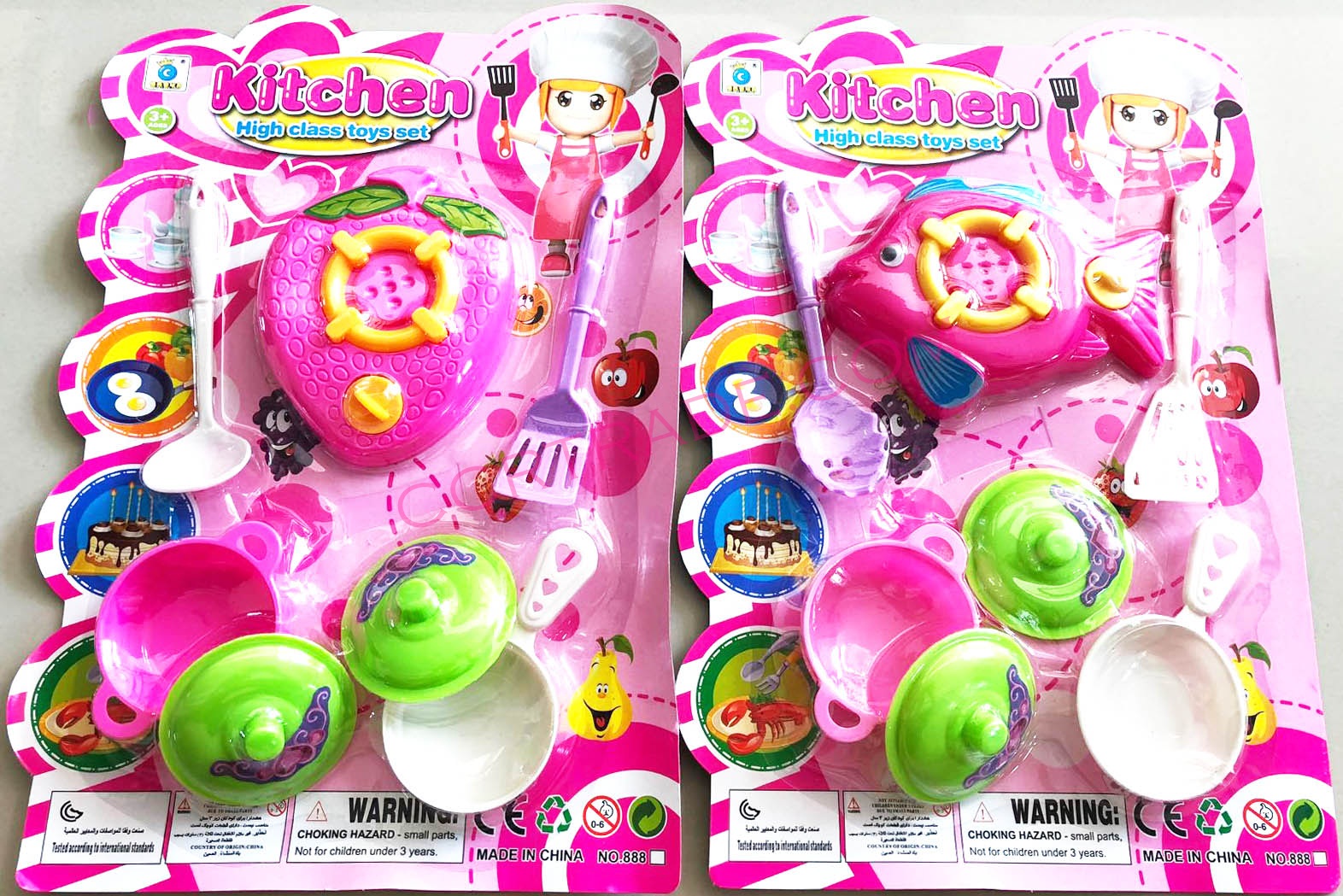 ชุดครัวเตาแก๊สการ์ตูนแผงชมพู 31.5 ซม.
