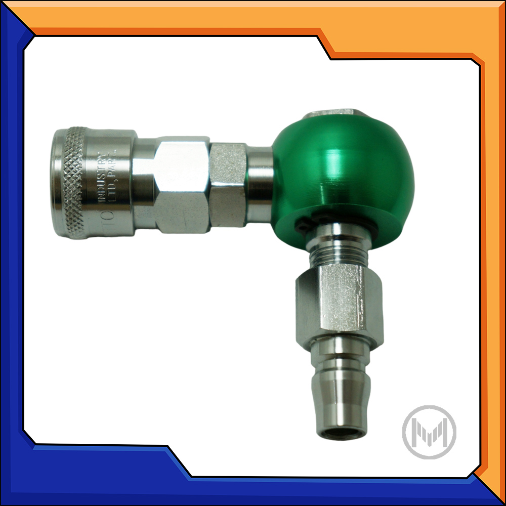 ข้อต่อลม คอปเปอร์ลมงอ 90องศา พร้อมตัวหมุนได้