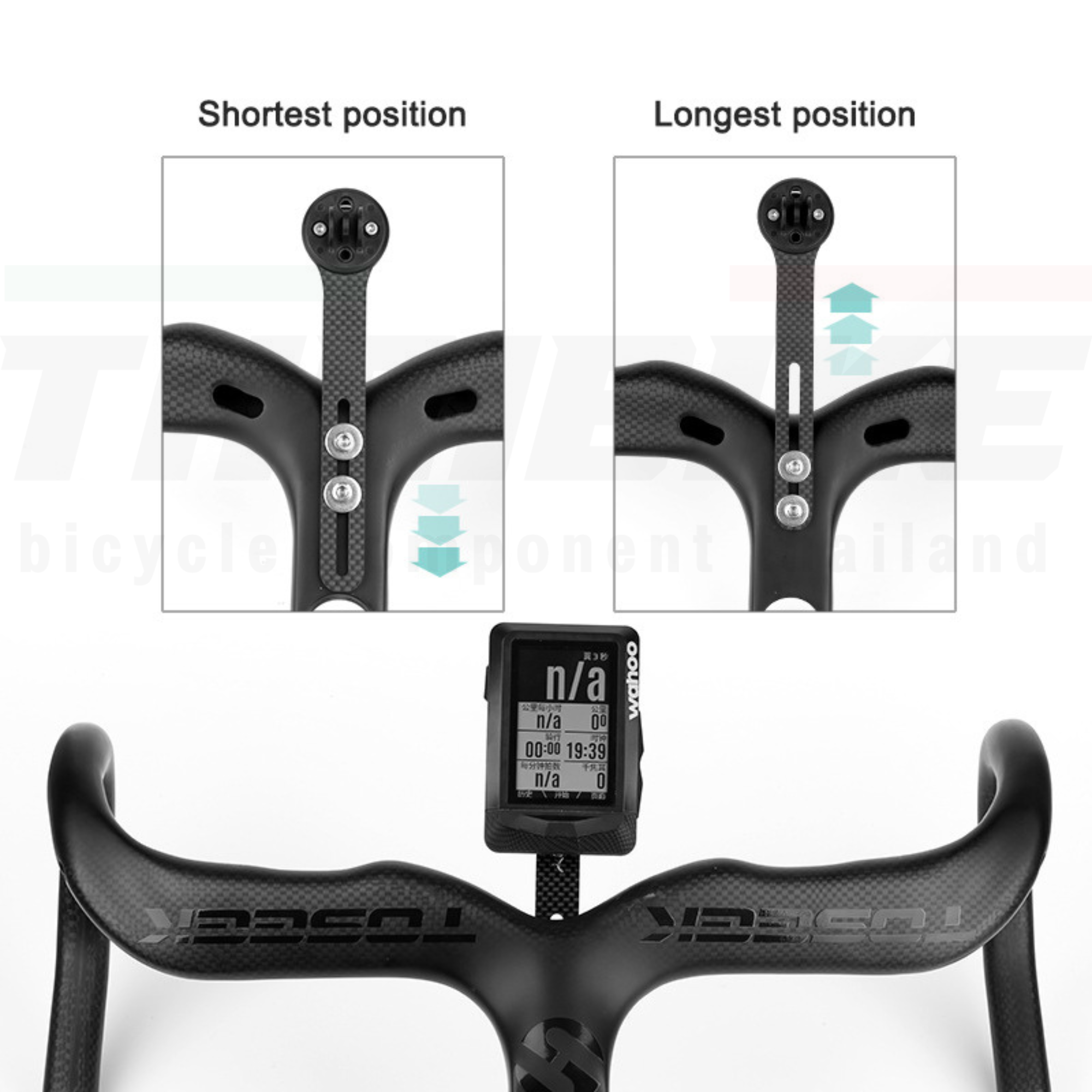 ขาจับไมล์จักรยานสำหรับติดแฮนด์อินทริเกต CYDY GARMIN WAHOO BRYTON คาร์บอน/ABS