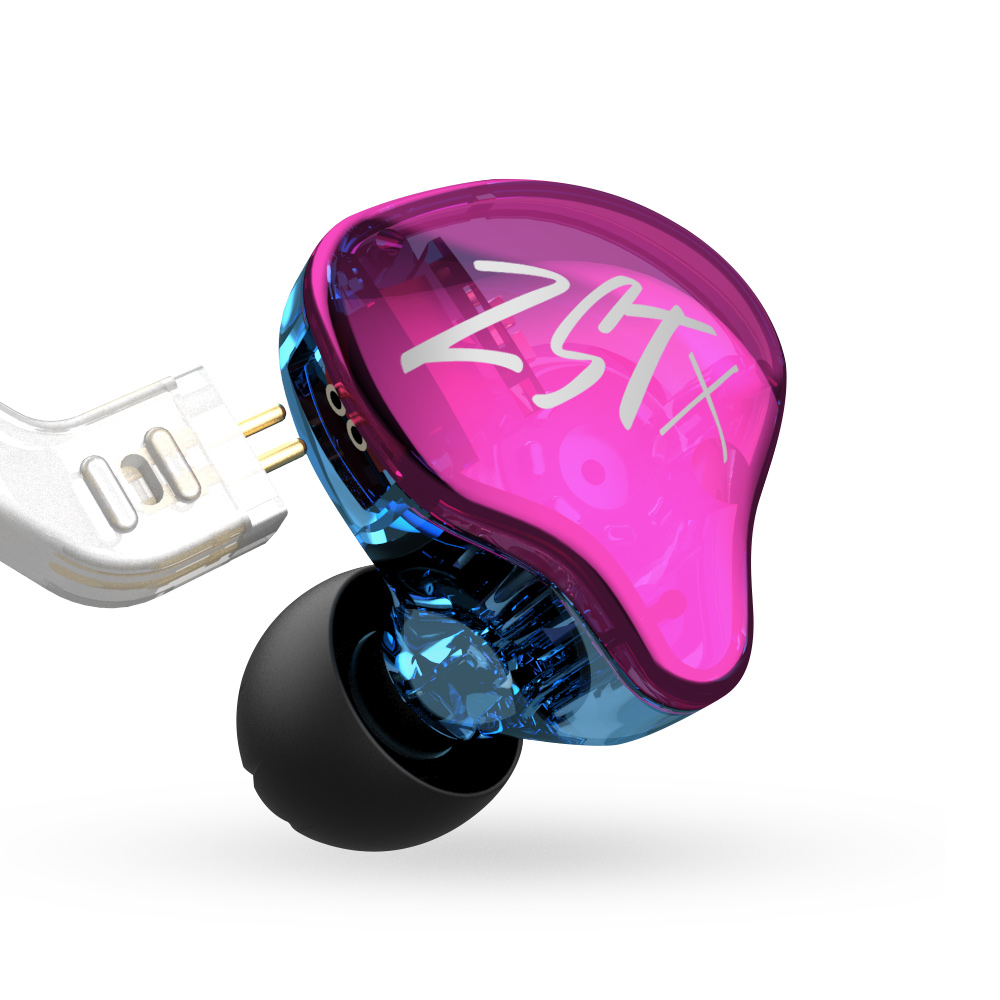 ขาย KZ ZST X หูฟัง 2 ไดร์เวอร์ 1DD+1BA สายชุบเงินถัก100แกน
