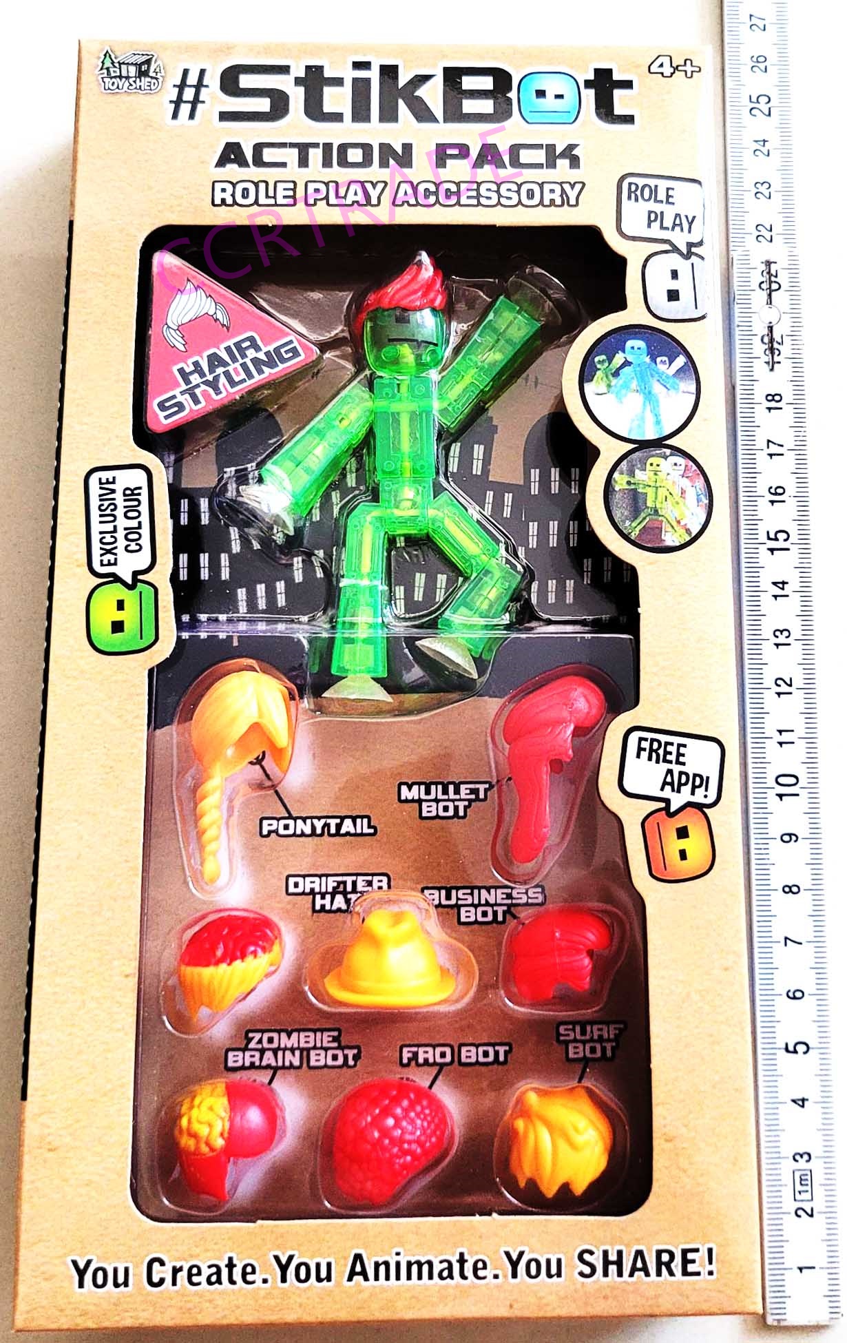 เซ็ทหุ่น StikBot+อุปกรณ์กล่อง 12.5x24 ซม.(งานห้าง)(1x6)