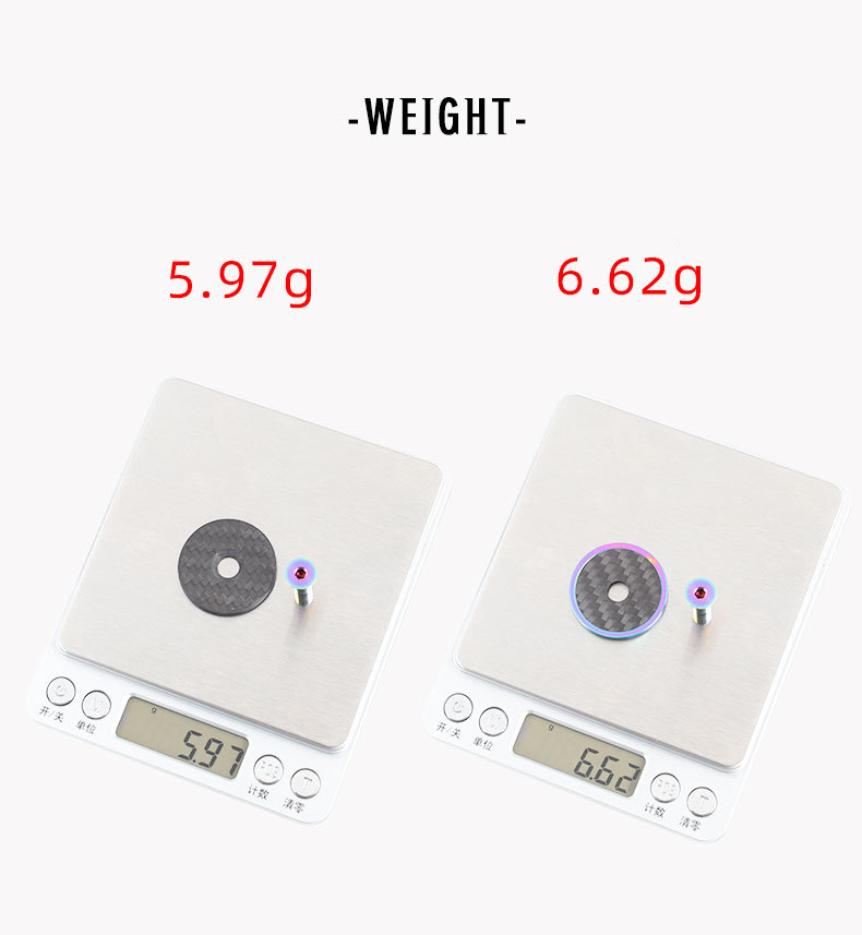 ฝาปิดสเต็มคาร์บอนพร้อมน็อตไทเทเนี่ยม TOOPRE carbon fiber + titanium alloy