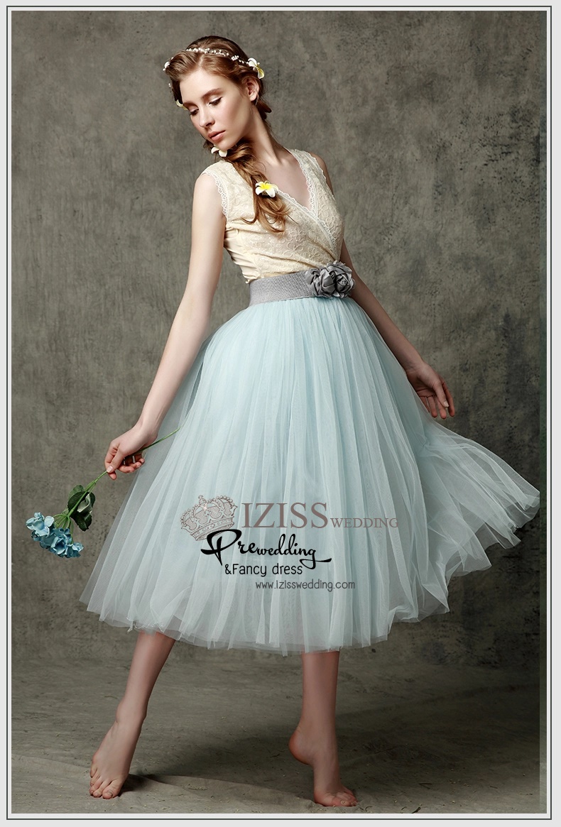 ฺBM0105 - พรีออเดอร์ ชุดเพื่อนเจ้าสาวราตรียาวสีครีม กระโปรงผ้ามุ้งสีหวานพาสเทล น่ารักมากๆค่ะ