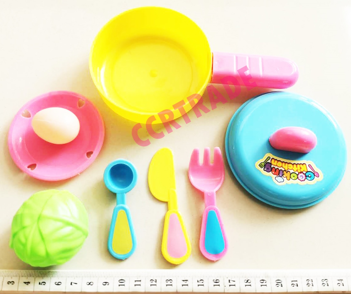 ชุดครัวสีหวาน+อุปกรณ์ถุงตาข่าย 15 ซม.