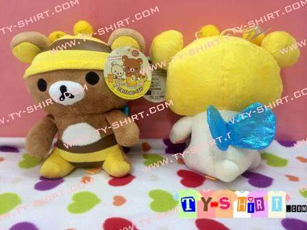 ตุ๊กตาคู่ ขนาด 5X6นิ้ว มีจุกติดรถ \รีลัคคุมะ honey sweet