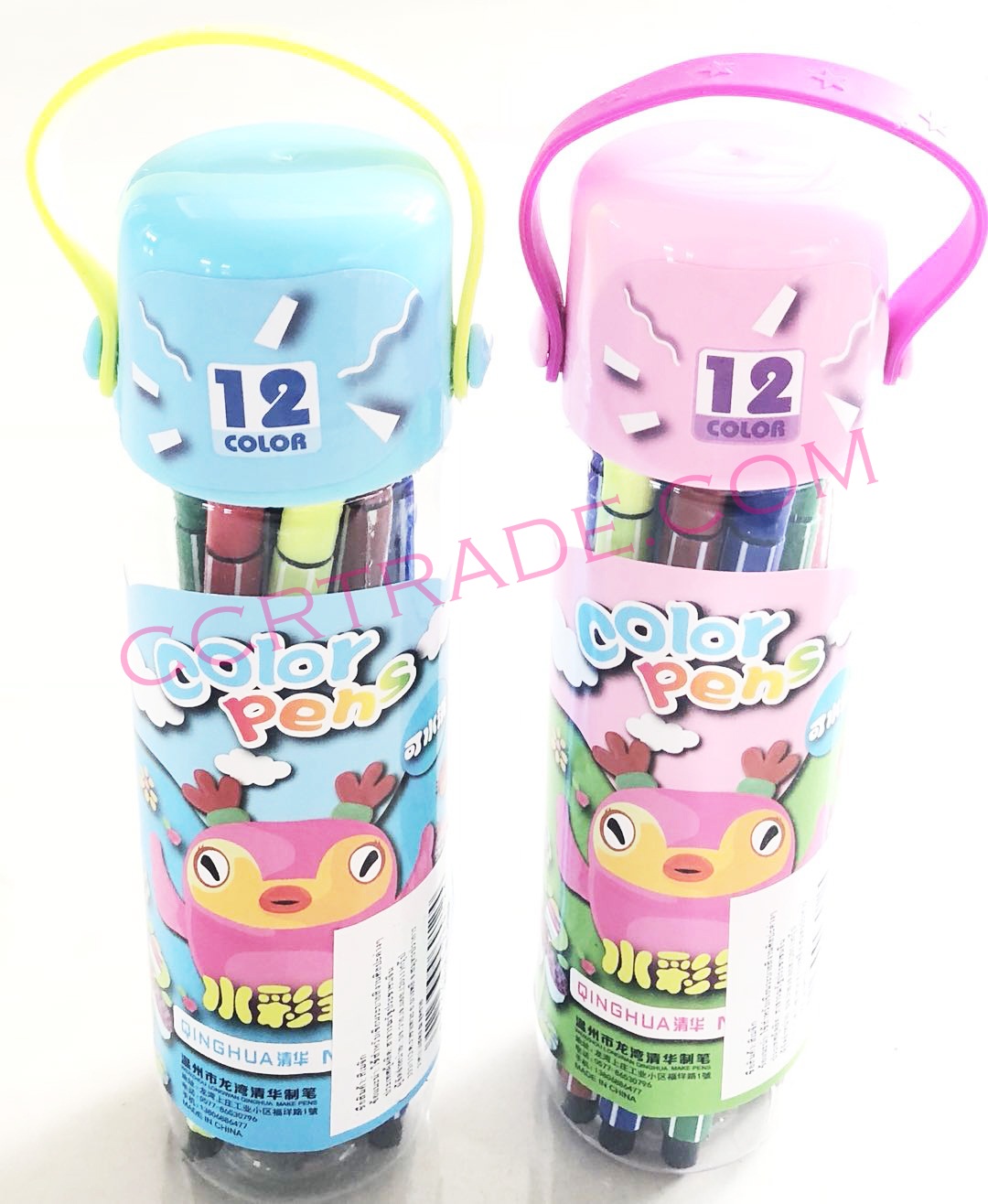 ปากกาเมจิก 12 แท่งกระปุกหูหิ้ว 16.5 ซม.