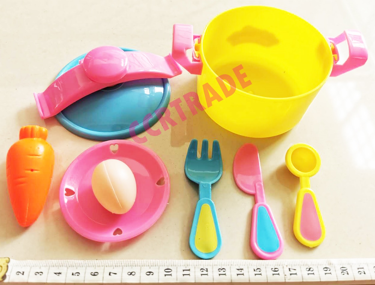 ชุดครัวสีหวาน+อุปกรณ์ถุงตาข่าย 15 ซม.