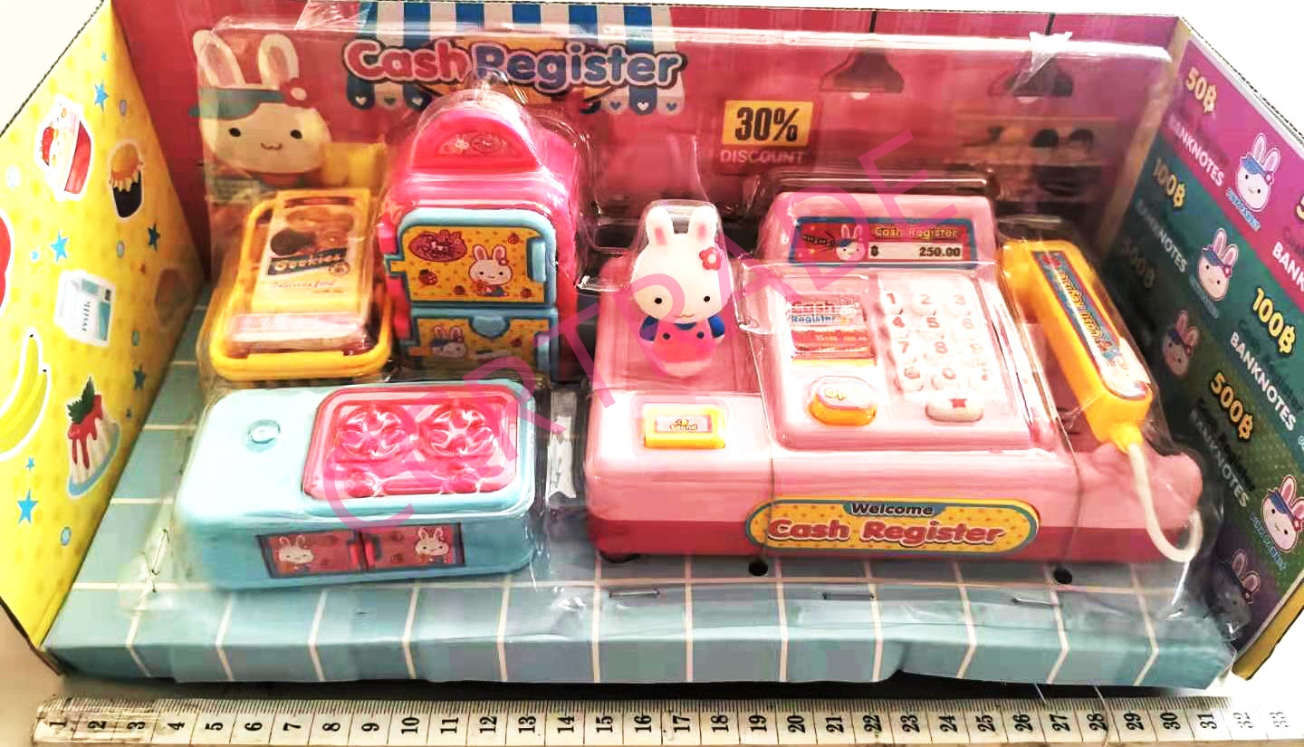 แคชเชียร์พิงค์แรบบิทมีเสียง มีไฟ(รุ่นใหม่) 13x32 ซม.(ลิขสิทธิ์แท้)(1x3)