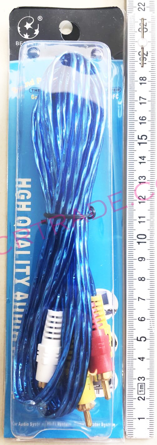 สายแจ๊ค 6 หัว 1.5 ม. สีสะท้อนแผงครอบ 22 ซม.