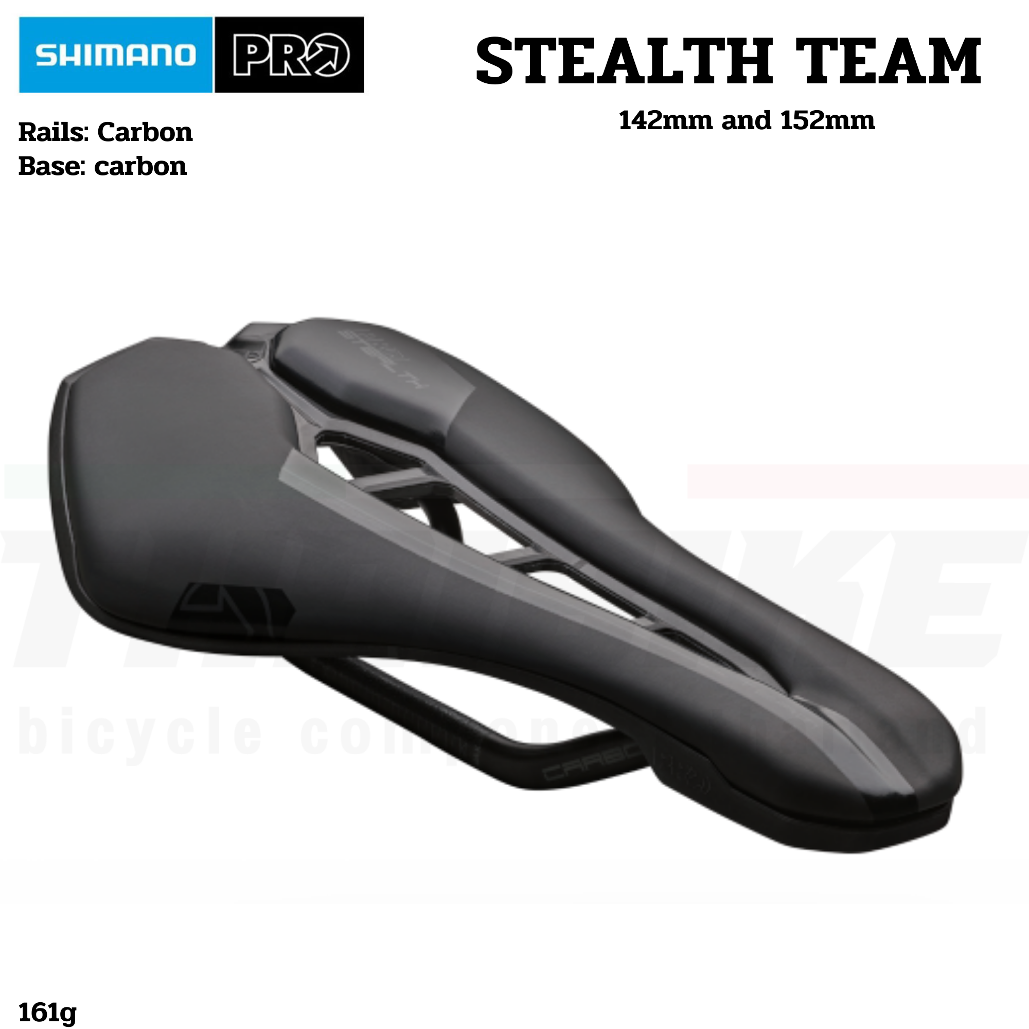 อานจักรยาน SHIMANO PRO STEALTH TEAM CARBON สีดำ รางคาร์บอน