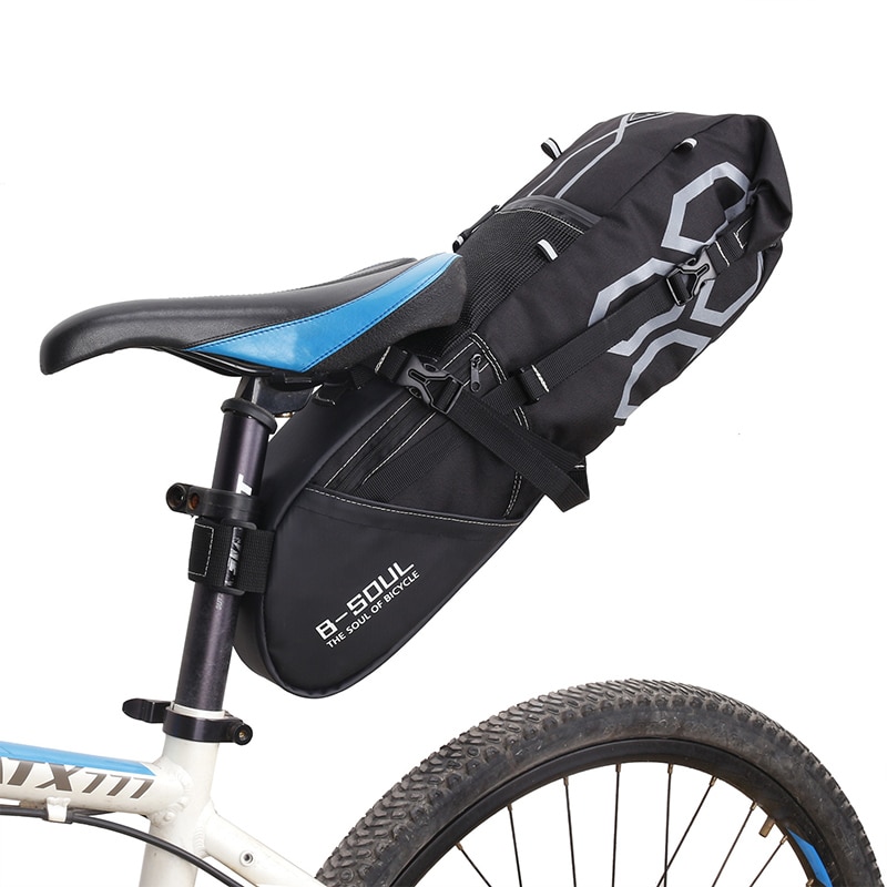กระเป๋าใต้อานจักรยานใบใหญ่ กันน้ำ ตูดมด B-SOUL Waterproof Bicycle Saddle Bag 12L