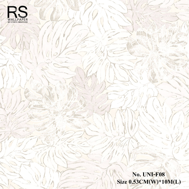 วอลเปเปอร์ติดผนัง ลายใบไม้ No.UNI-F08