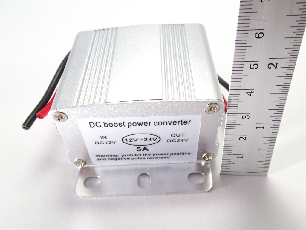 กล่องเพิ่มแรงดันไฟฟ้า DC Step-Up 12V to 24V 5A 120W
