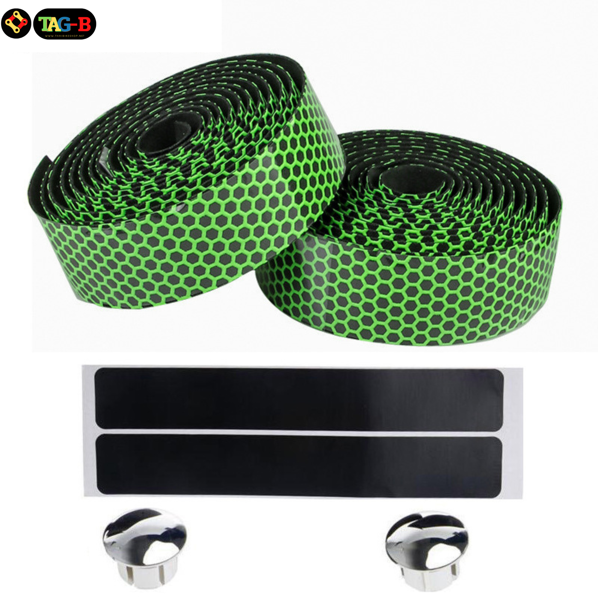 ผ้าพันแฮนด์จักรยาน TAG-B ซิลิโคน ลายรังผึ้ง หนานุ่ม หนึบมือ