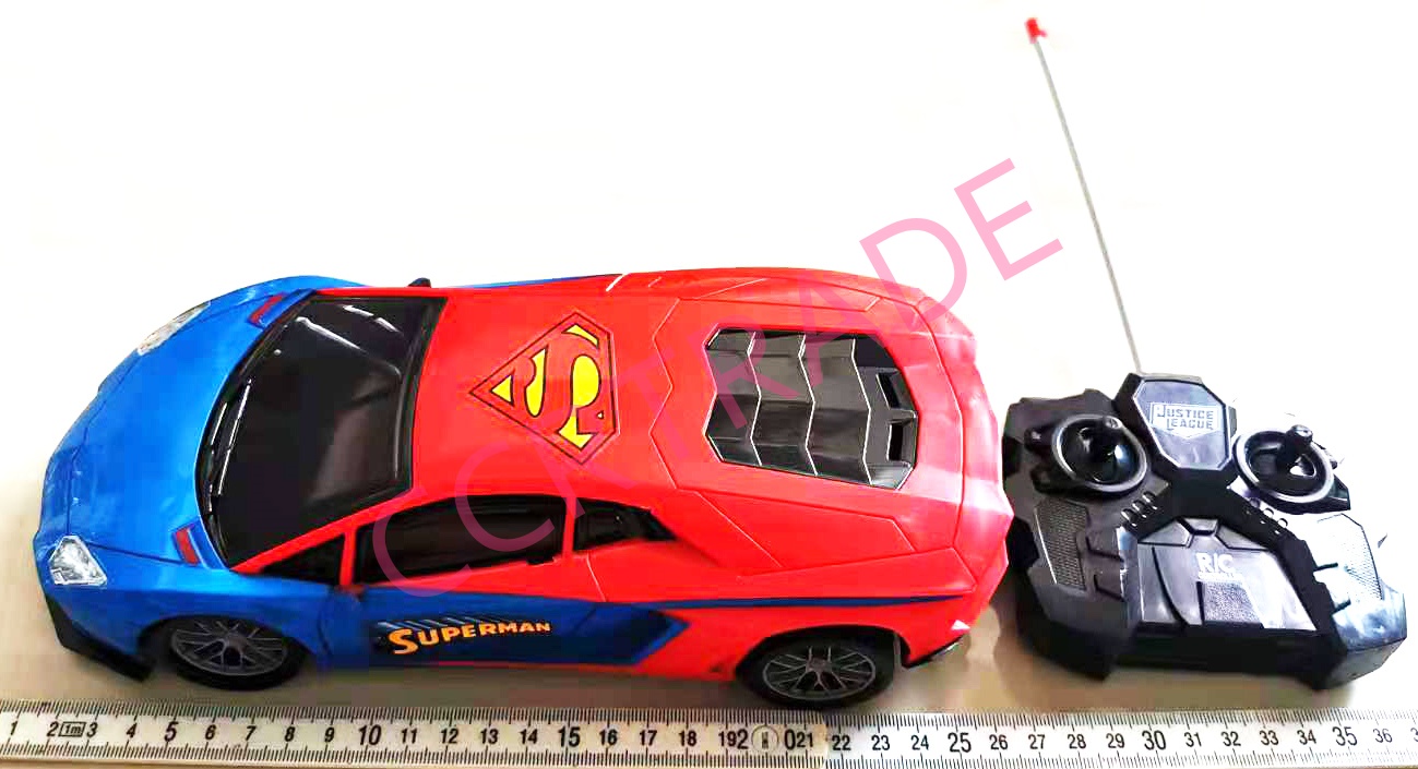 รถสปอร์ตฮีโร่ DC จัมโบ้+รีโมทไร้สาย มีไฟหน้ากล่อง 16.5x35 ซม.(1x3)