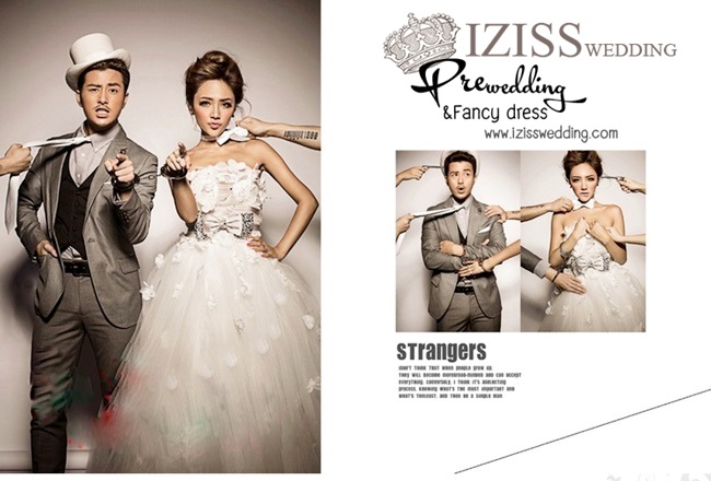 PW165 - Pre order ชุดคู่ถ่ายพรีเวดดิ้ง (prewedding dress) & ชุดแต่งงานแฟนซี (Fancy wedding dress)ชายหญิง "ธีมสีขาว-เทา"