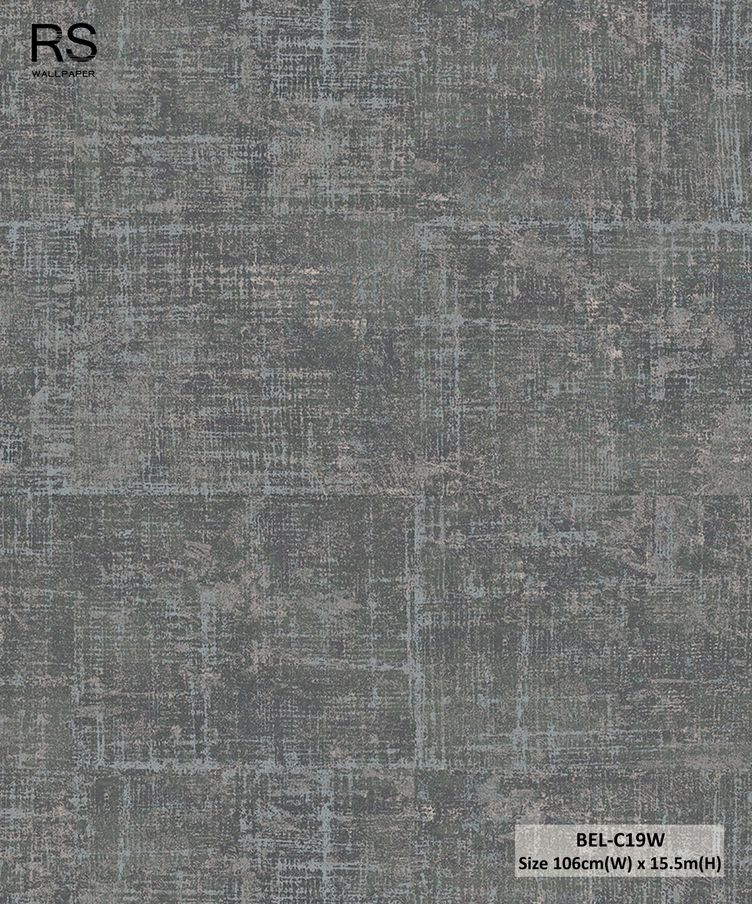วอลเปเปอร์ สีเทาดำปนเงิน BEL-C19W