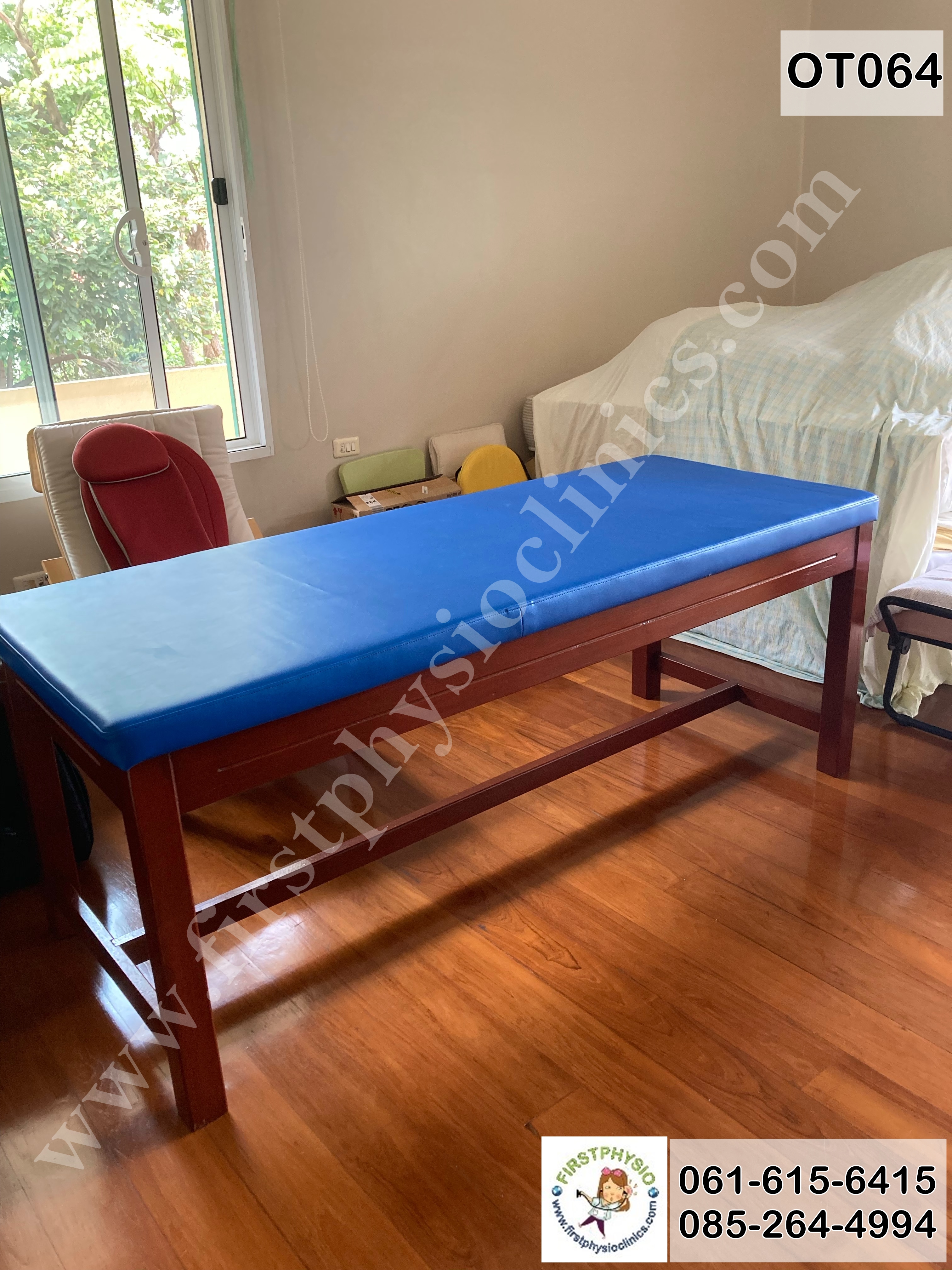 เตียงกายภาพไม้แบบสูงStandard Treatment Wooden Bed High