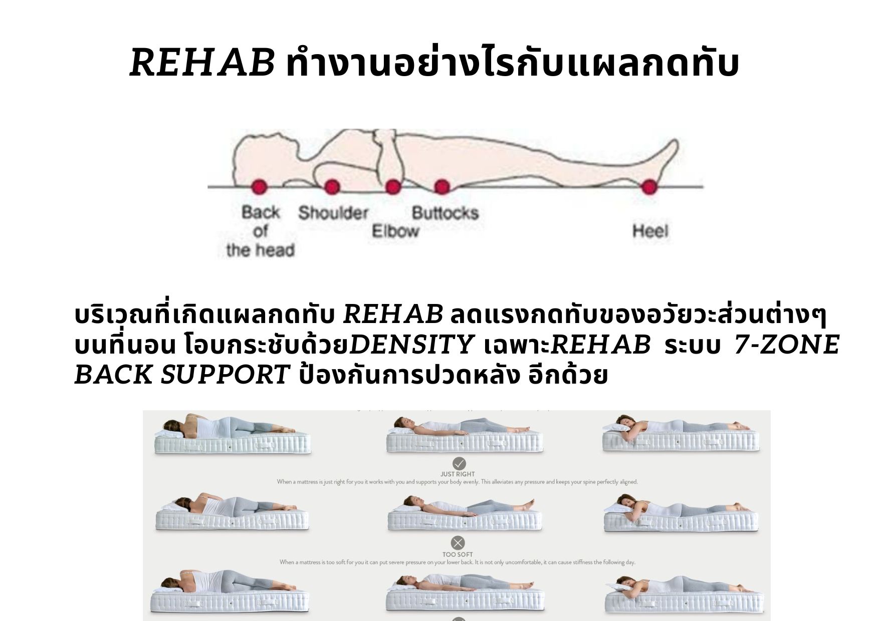 หมดปัญหาแผลกดทับด้วย Rehab ที่นอนยางพารา สำหรับเตียงคนไข้ ผู้ป่วยติดเตียง ผู้สูงอายุ ลดปัญหาการเกิดแผลกดทับแขนาด 90ซม.x200ซม.หนา5ซม.(2นิ้ว) ที่นอนยางพาราสำหรับคนป่วย รุ่นกันน้ำของเหลวหุัมหนังเทียม