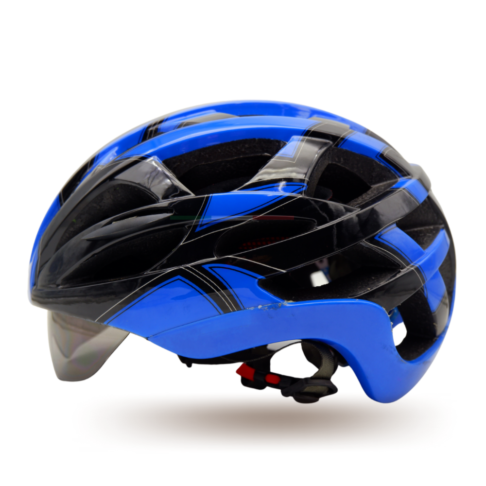 หมวกกันน็อคจักรยาน cigna aerow 02 มีแว่นในตัว จักรยาน