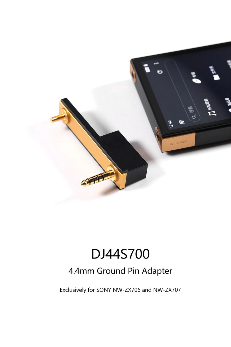 DD DJ44S700 อะแดปเตอร์กราวด์พิน 4.4 มม. สำหรับ SONY NW-ZX706และ NW-ZX707 ให้เสียงที่ดีขึ้น