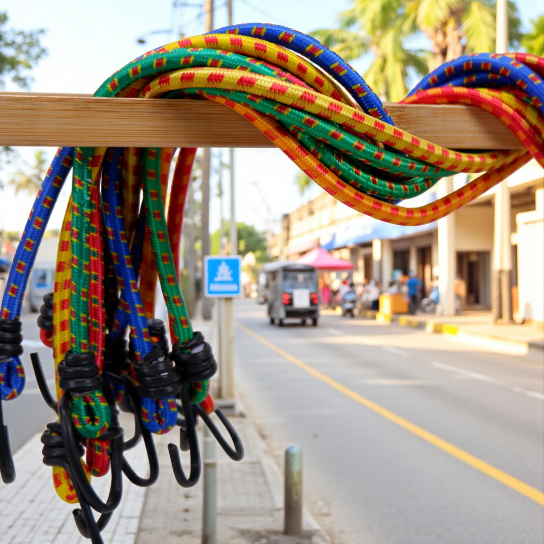 สายรัดและยางรัดอเนกประสงค์ 3ฟุต 5ฟุต 8 ฟุต คละสี สำหรับขนย้าย จัดระเบียบ และใช้งานกลางแจ้ง