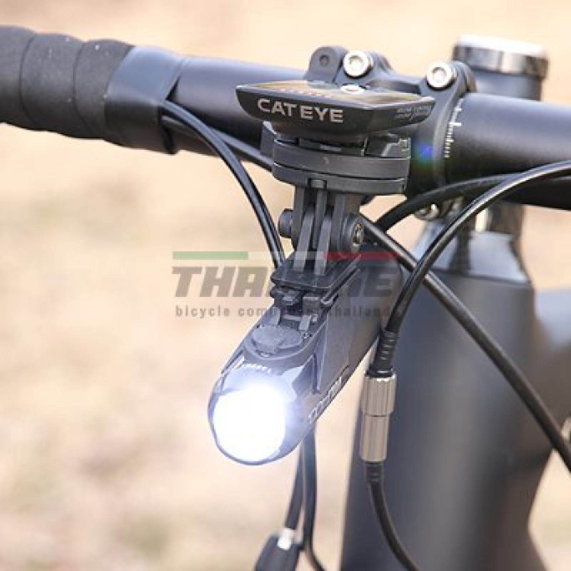 ฐานเสียบไมล์และไฟแคทอายบาร์ฟลาย CATEYE OF-200 Mount for Computer and Front Light VOLT+AMPP