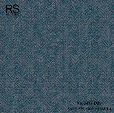วอลเปเปอร์ โทนสีน้ำเงิน มีลายในตัว No.SIG-D38