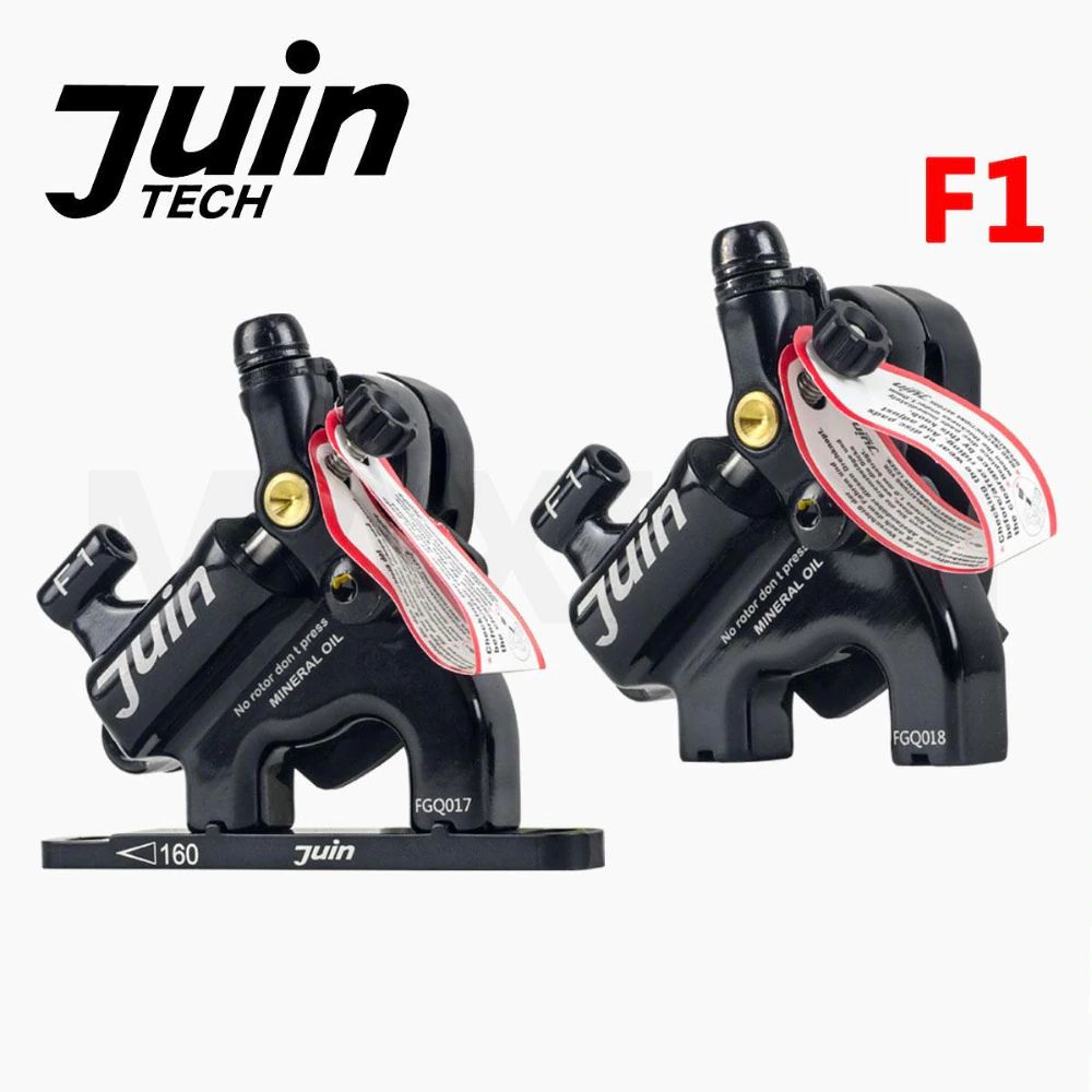 ชุดดิสเบรคจักรยานน้ำมันแบบดึงสาย Juin Tech F1 flat mount Disc Brake hydraulic แถมฟรีใบดิส 2 ใบ