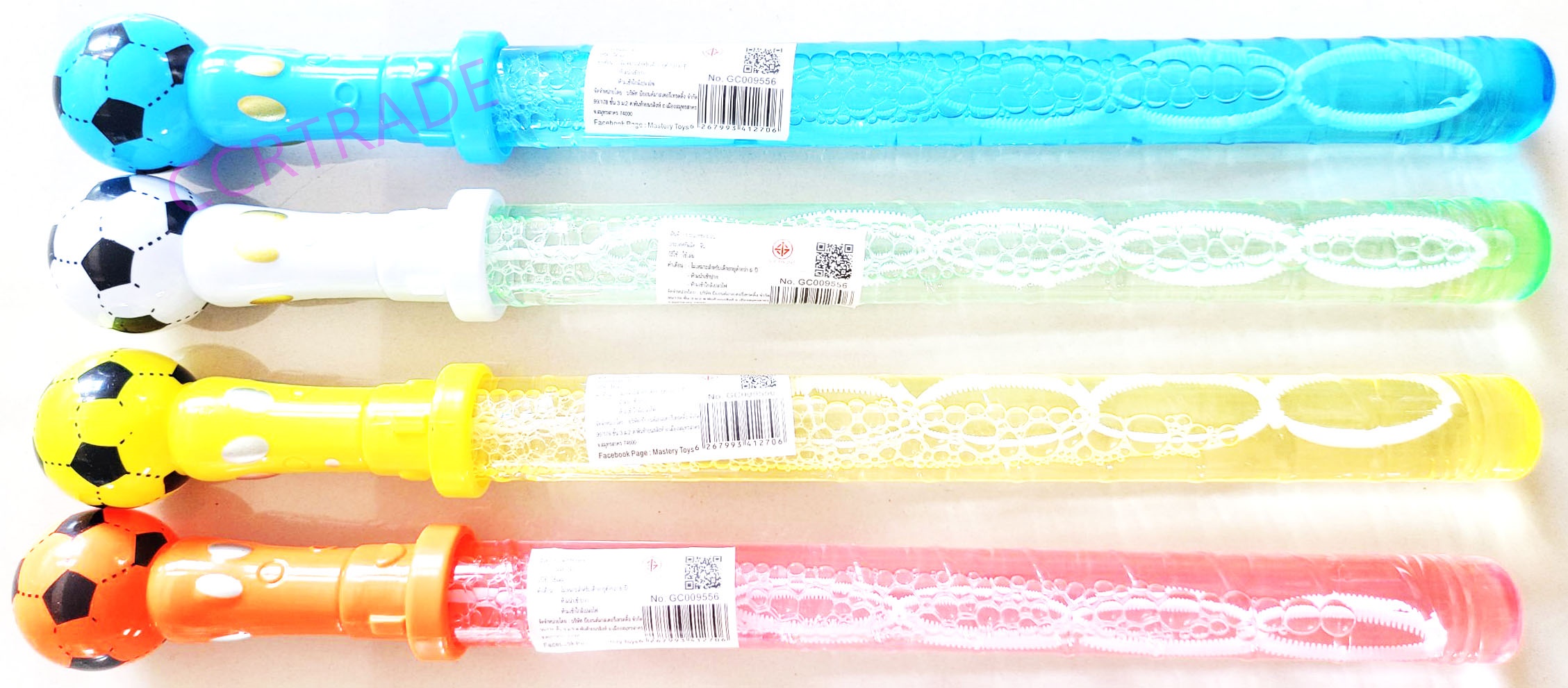 กระบองเป่าฟองฟุตบอลสีสด 37 ซม.กล่อง(1x24)