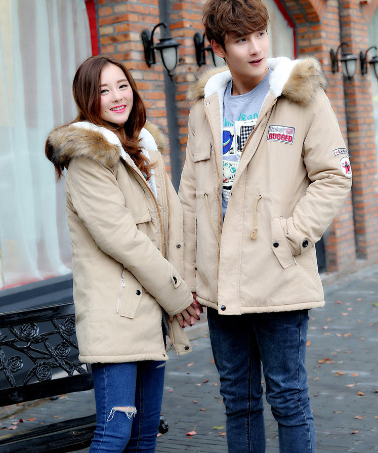 พร้อมส่ง เสื้อโค้ทผู้ชาย เสื้อกันหนาว เสื้อกันลม สีน้ำตาล ตัวยาว มีฮู้ดแต่งขนสัตว์เทียม ด้านในบุขนสัตว์ ใส่ไปต่างประเทศได้ ใส่อุ่น