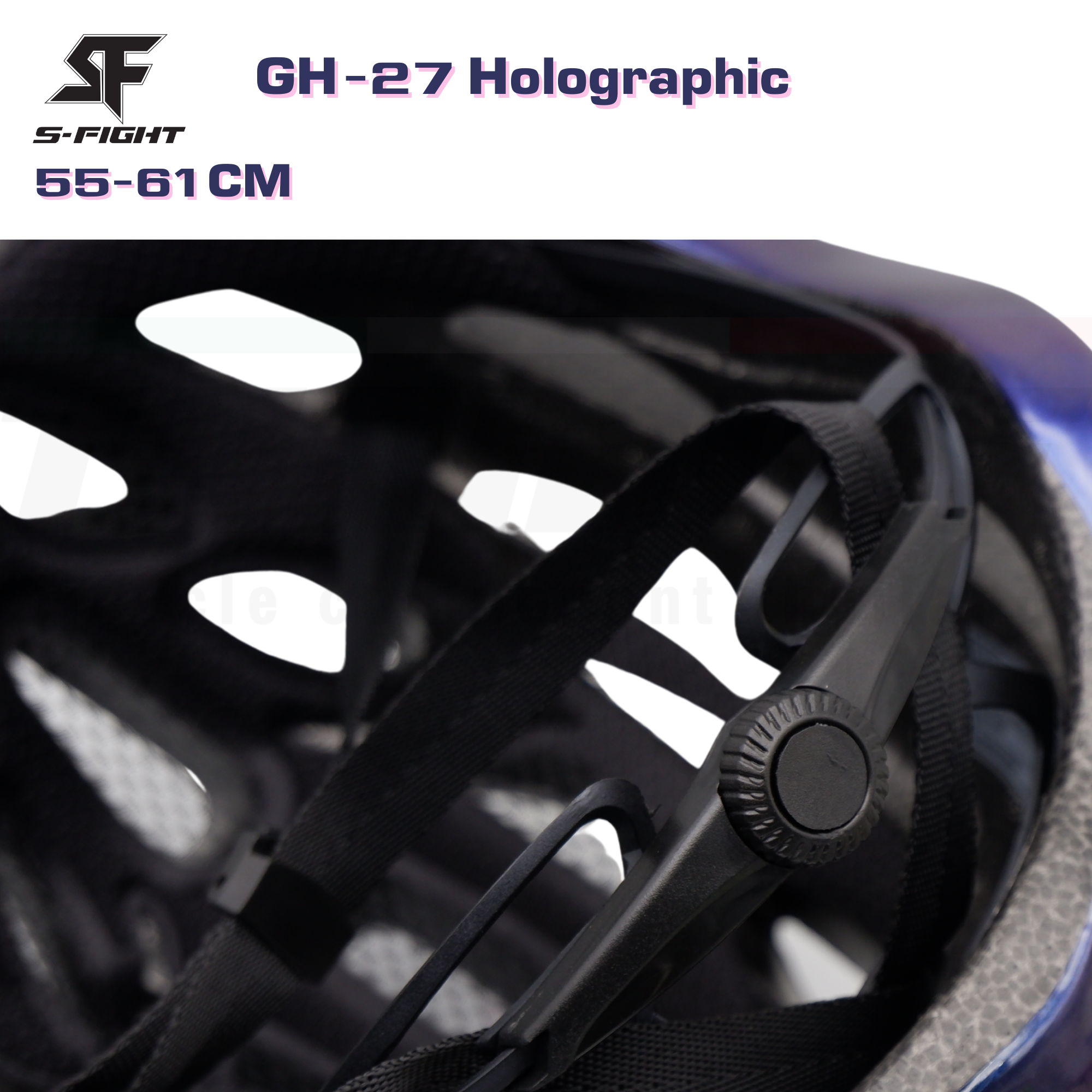 หมวกกันน็อคจักรยาน S-fight รุ่น GH-27 Holographic Silver สีปรับตามมุมแสง
