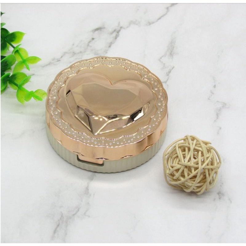 กล่องรี กล่องใส่รีเทนเนอร์ มีกระจก 🌊ลายหัวใจเมทาลิก❤️ สวยหรู กล่องรีเทนเนอร์ พร้อมส่งจากไทย