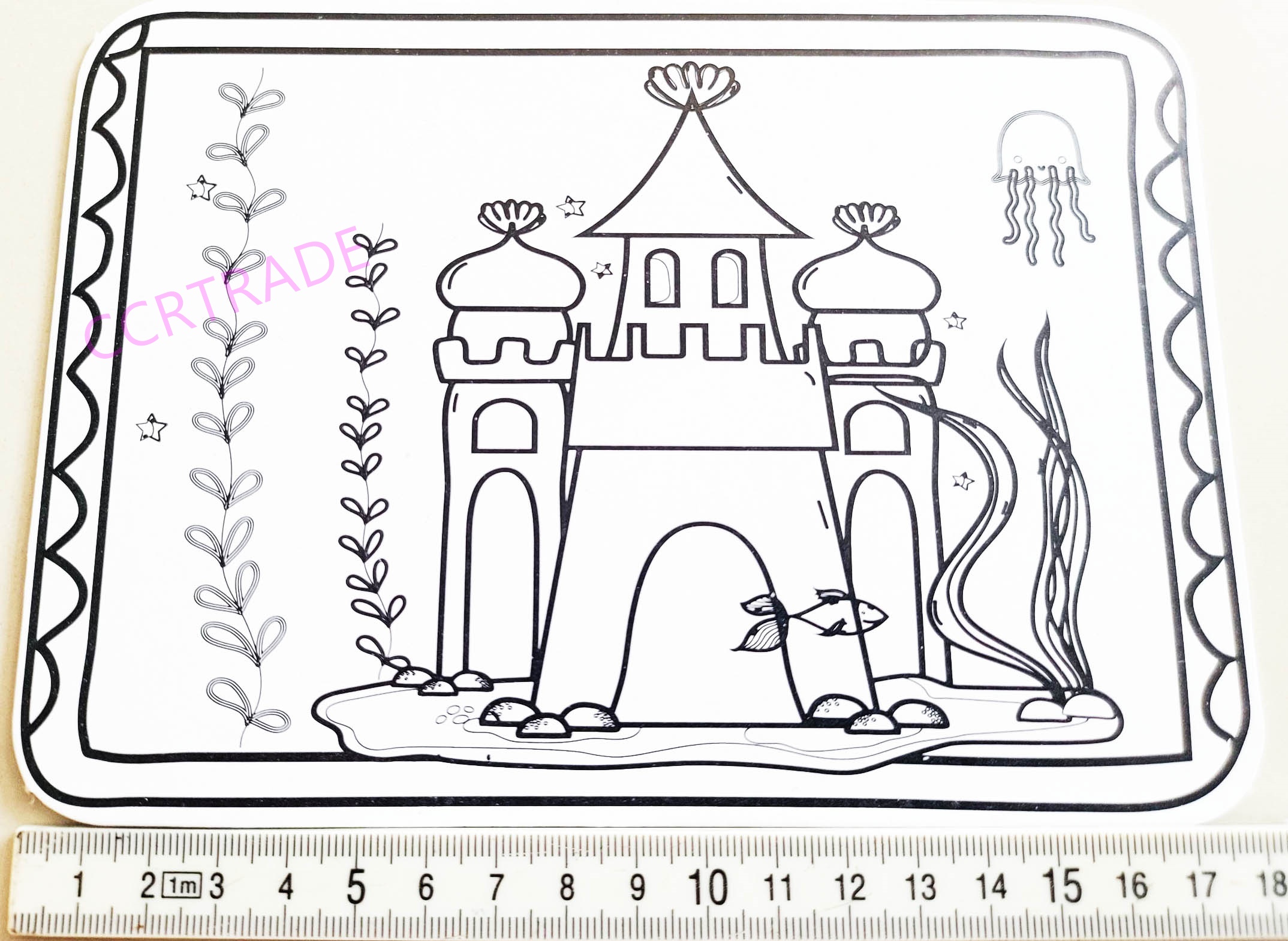 ชุดระบายสีการตูน มีขาตั้ง+สีน้ำ 6 สีถุง 25 ซม.