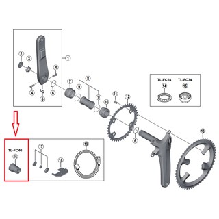 เครื่องมือขันขาจานจักรยาน POWER ข้างซ้าย, SHIMANO FCR9100P,TLFC40
