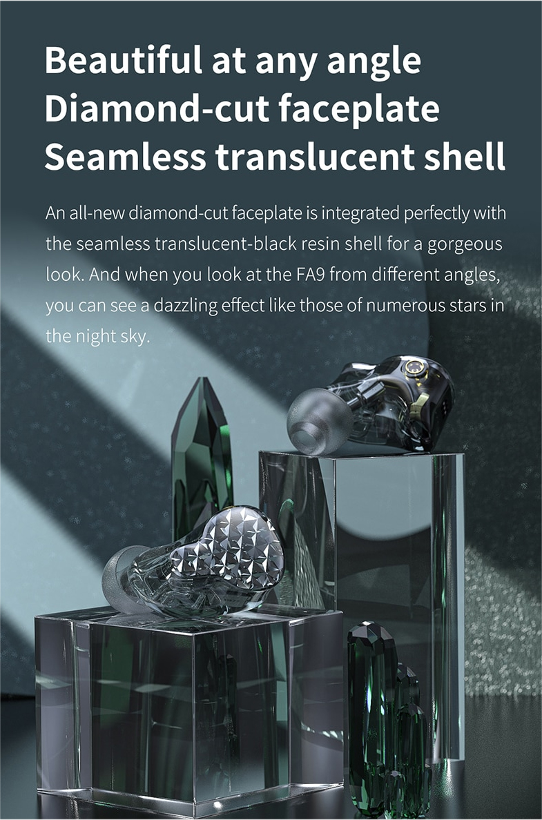 ขาย FiiO FA9 หูฟัง 6 ไดร์เวอร์ Knowles (6BA) 4-way Crossover ปรับแต่งเสียงได้ สาย monocrystalline ถัก8