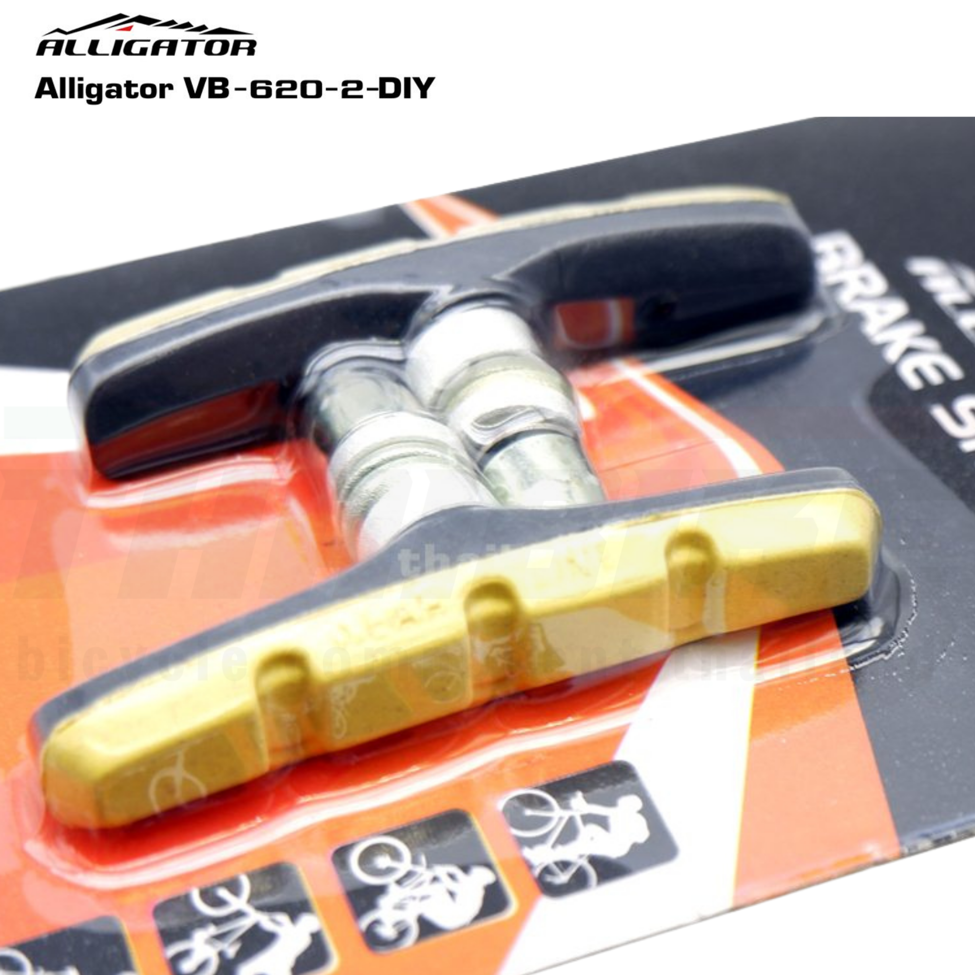 ผ้าเบรคจักรยานเสือภูเขาแบบวีเบรค ALLIGATOR VB-620 ยางเบรควีเบรค
