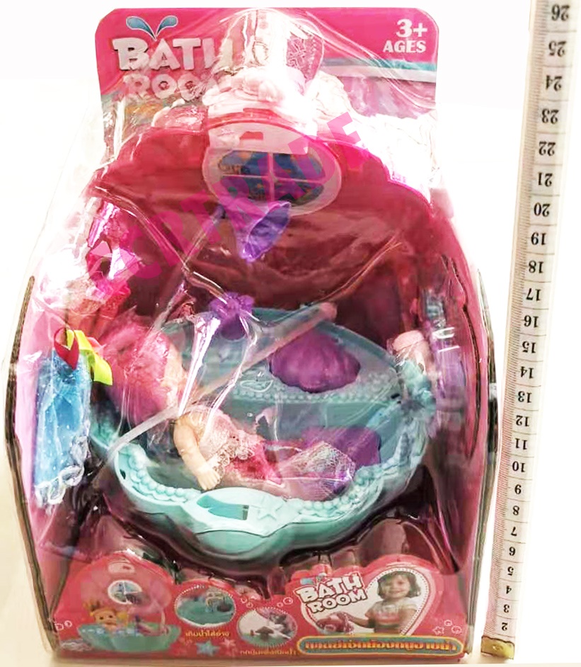 นางเงือกเล่นน้ำกระเป๋าเปลือกหอยฝาครอบ 16.5x22 ซม.(1x3)