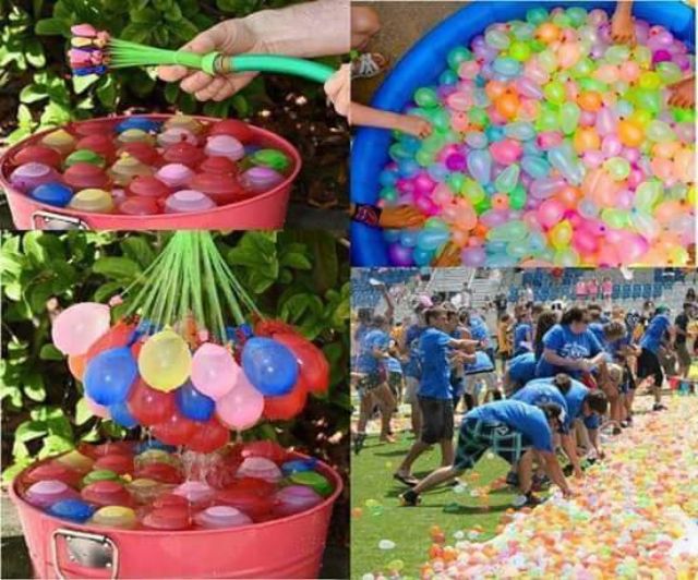 ลูกโป่งน้ำ 111 ลูก ลูกโป่งพร้อมแท่งใส่น้ำ ครบชุด