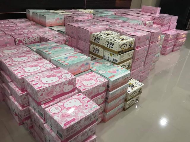 พร้อมส่ง แมสเด็กเล็ก 3D ซานริโอ้แท้ 0-4 ขวบ (แพค 5 ชิ้น)