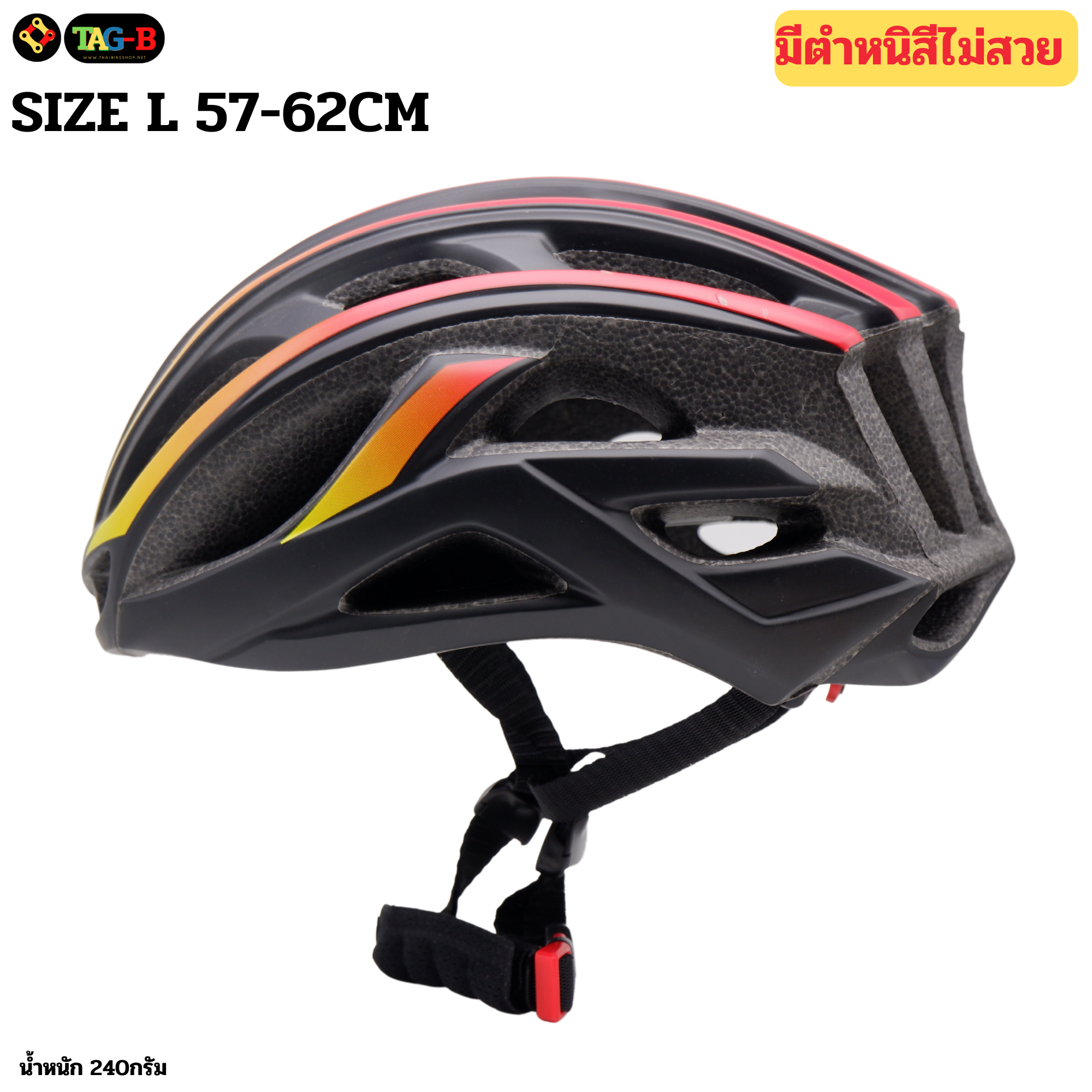 (ตำหนิสีไม่สวย)หมวกกันน็อคจักรยานเสือหมอบ เสือภูเขา NOLOGO ของใหม่