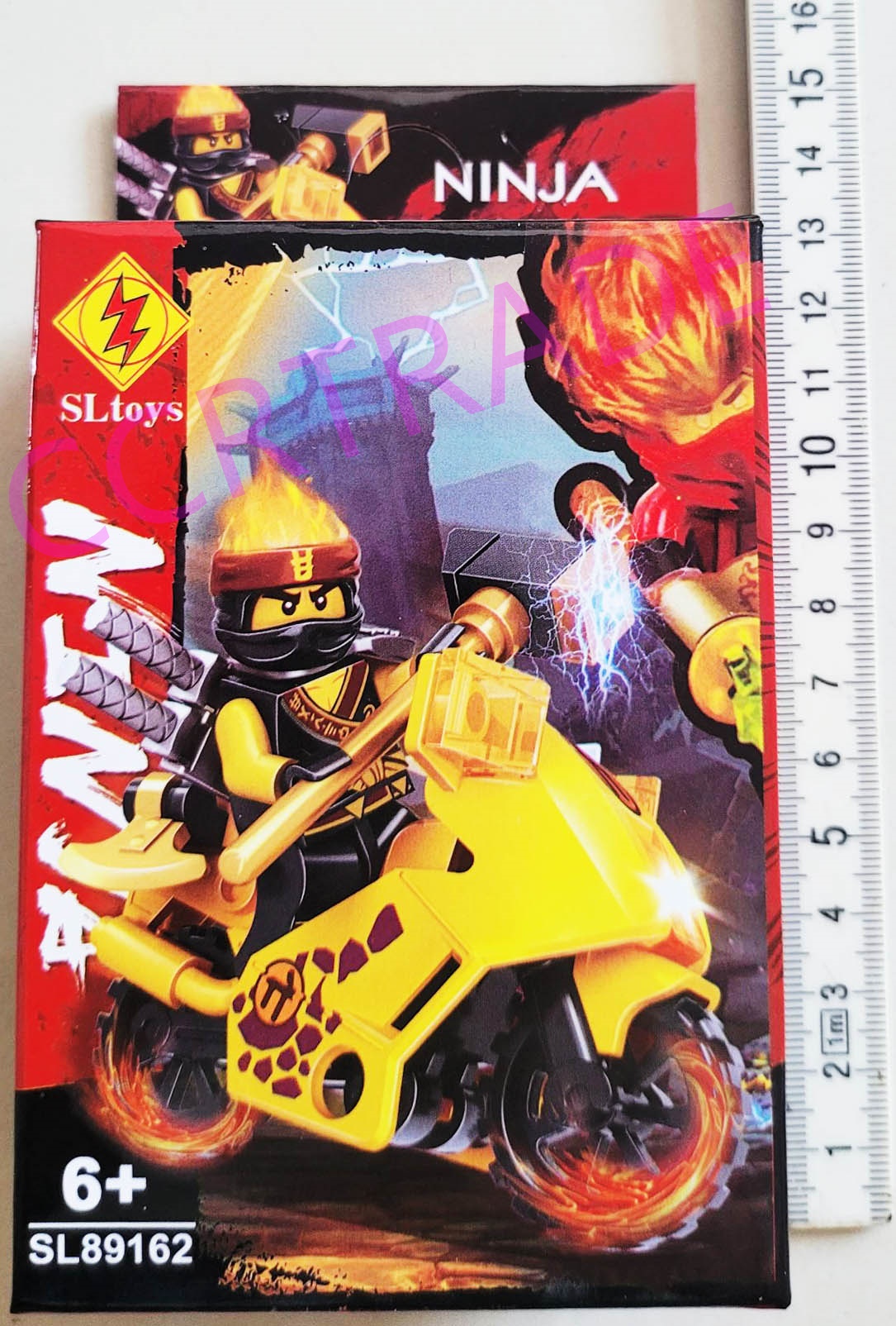 เลโก้นินจา+มอเตอร์ไซค์กล่องแดง 8x14.5 ซม.