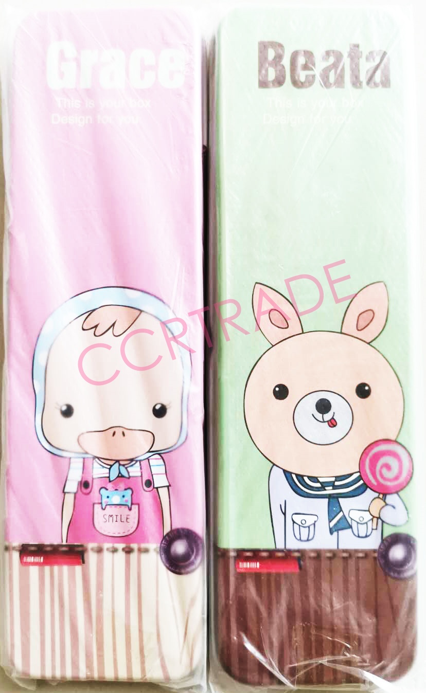 กล่องดินสอเหล็กการ์ตูน(ลายใหม่) 20 ซม.
