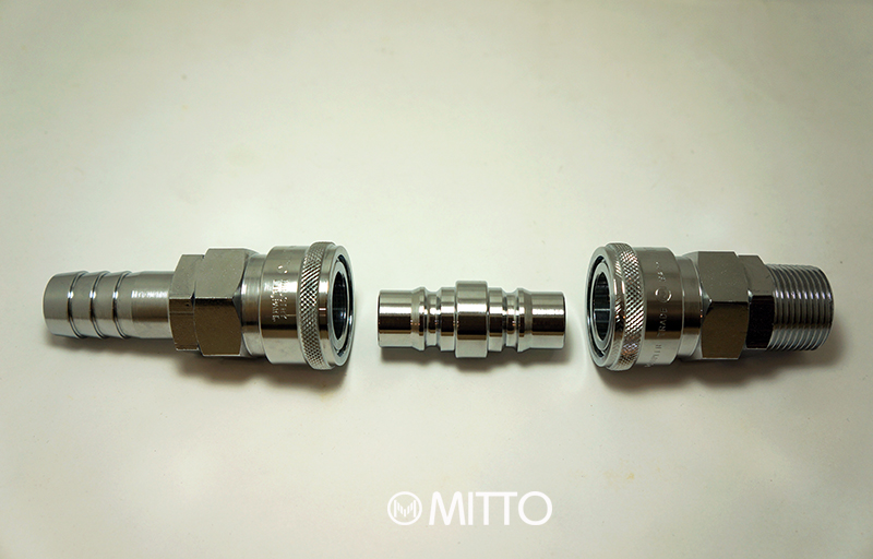ข้อต่อลม ดับเปิ้ล ปลั๊ก นิเปิ้ลตัวผู้ , Quick coupler connector steel double eneded male plug