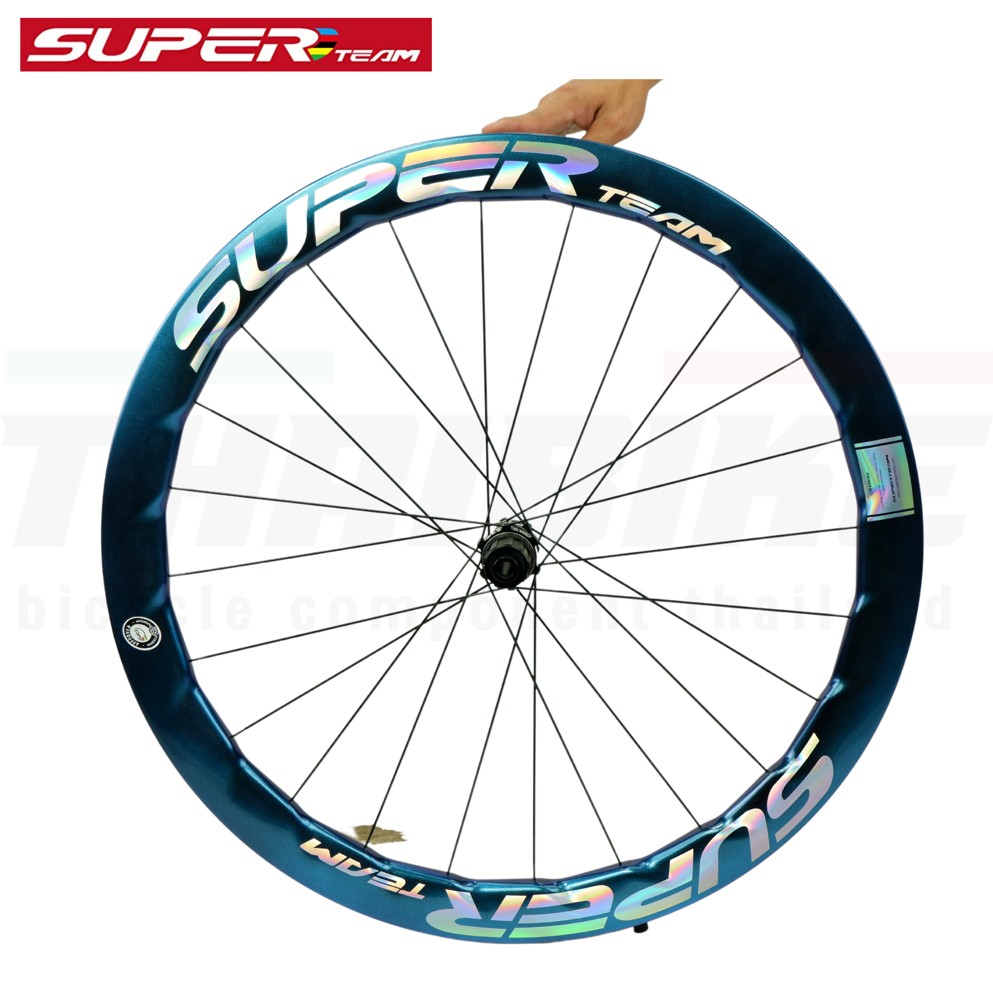 สีพิเศษ ดิสเบรค ล้อจักรยานเสือหมอบคาร์บอน SUPERTEAM CURVE PRO DISK ดิสก์เบรค ขอบ 50/50
