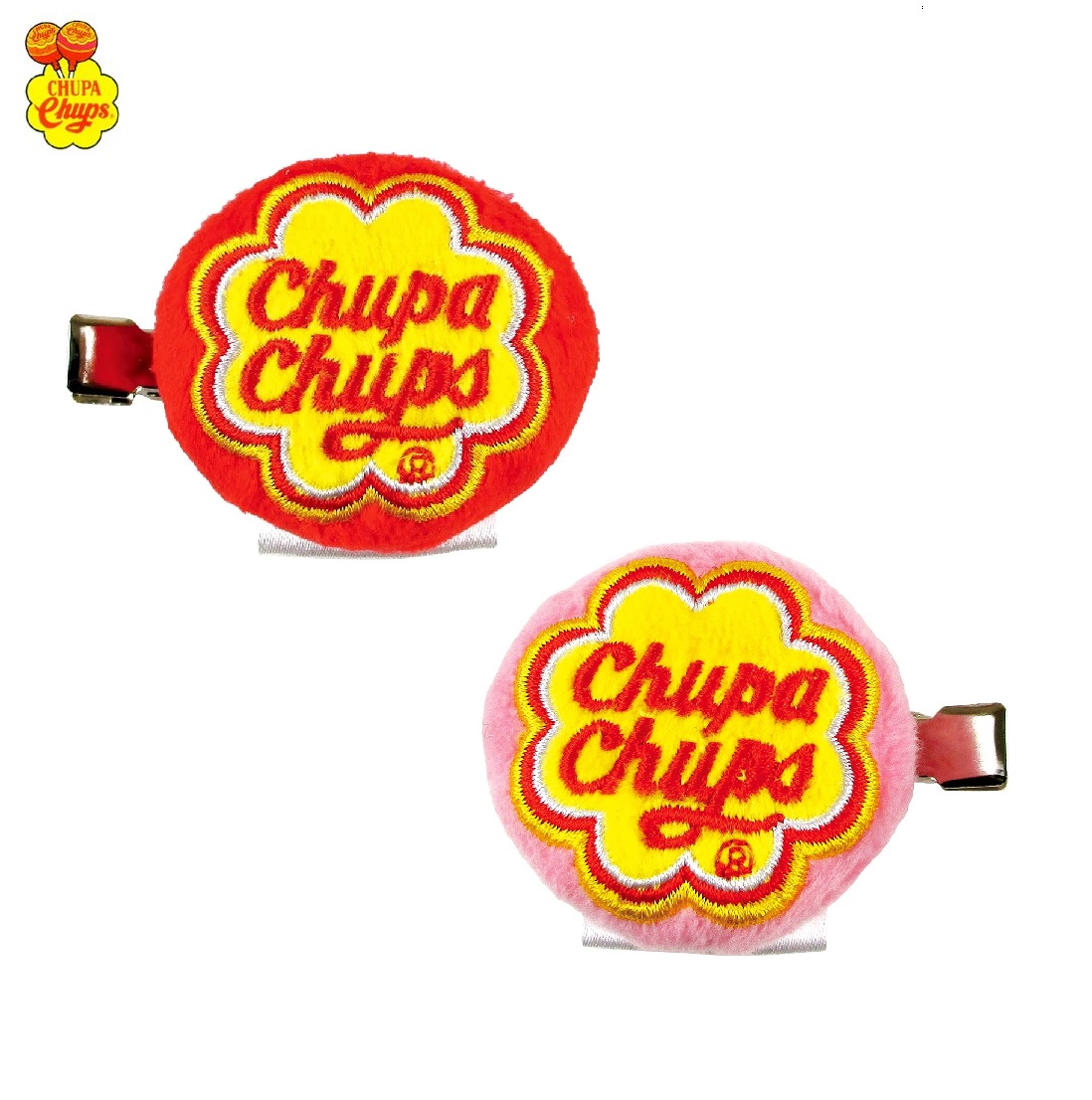 🔥เข้าใหม่ ของแท้🔥กิ๊บติดผมเป็นผ้า ลาย อมยิ้ม Chupa Chups สินค้า 1 แพ็ค มี 1 ชิ้น นำเข้าญี่ปุ่นแท้