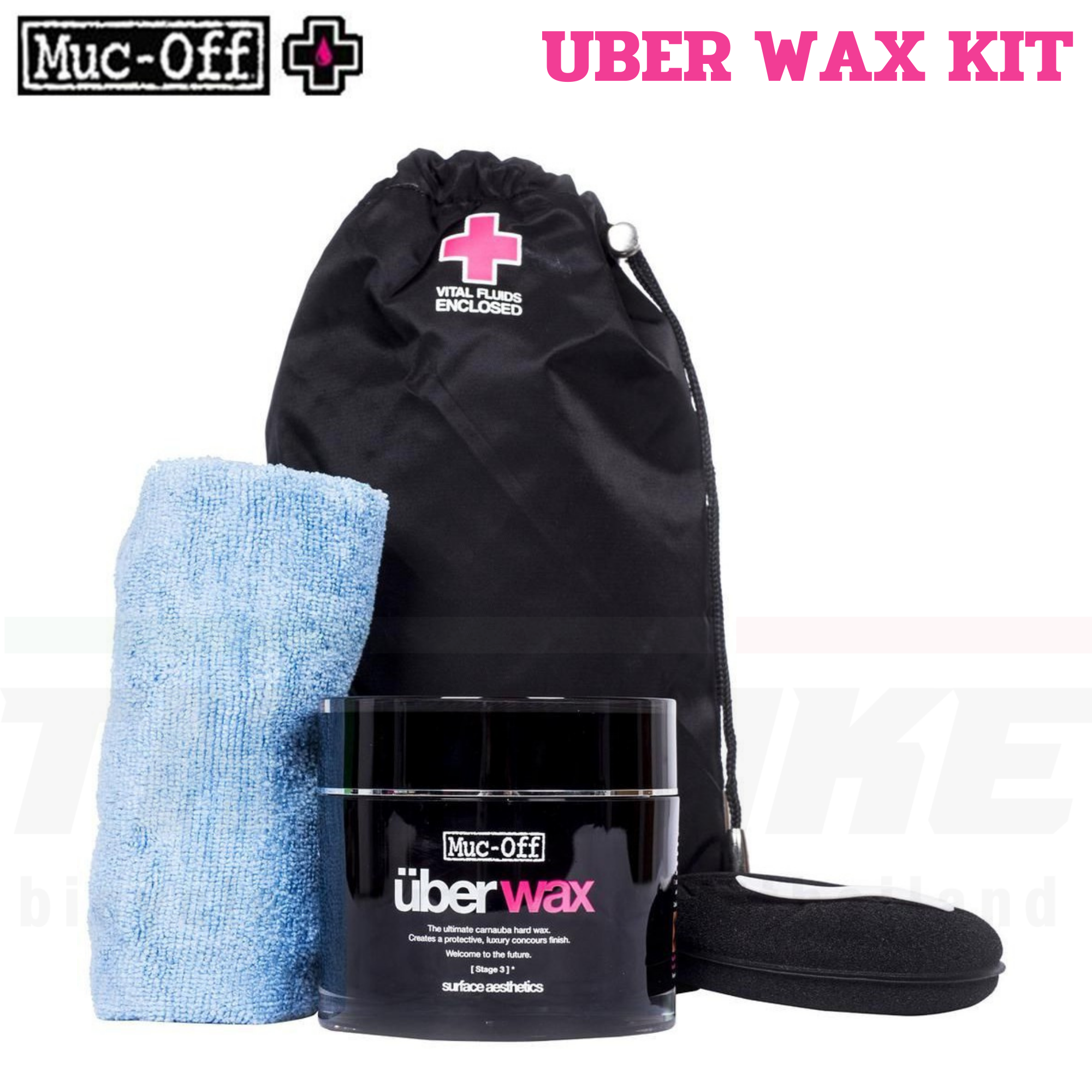 Muc-Off Uber Wax Kit 700 ขี้ผึ้งเคลือบสีรถ น้ำยาล้างคราบแวกซ์เก่า Muc-Off Pre Wax Cleanser